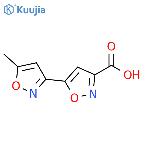 5-(5-methyl-1,2-oxazol-3-yl)-1,2-oxazole-3-carboxylic acid structure