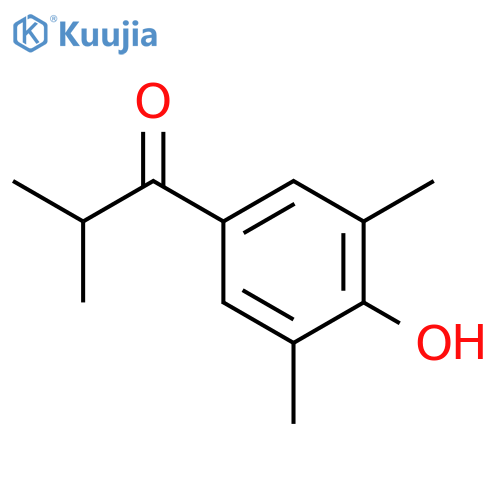 1-(4-hydroxy-3,5-dimethylphenyl)-2-methylpropan-1-one structure