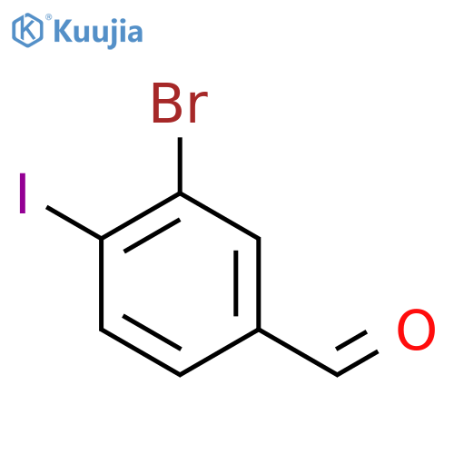 3-bromo-4-iodoBenzaldehyde structure