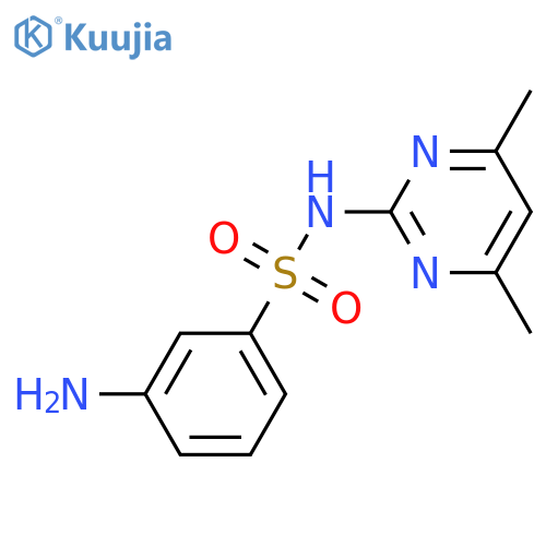 3-amino-N-(4,6-dimethylpyrimidin-2-yl)benzene-1-sulfonamide structure