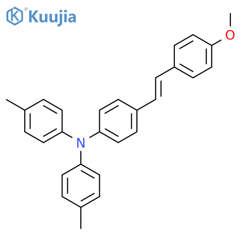 Benzenamine, 4-[2-(4-methoxyphenyl)ethenyl]-N,N-bis(4-methylphenyl)- structure