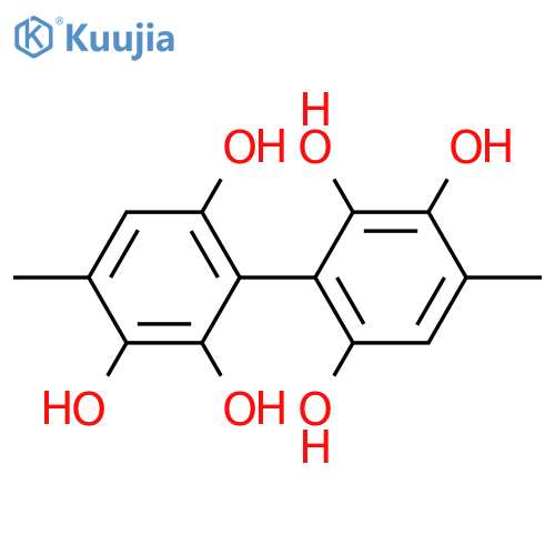 4,4'-Dimethyl-2,2',3,3',6,6'-biphenylhexol structure