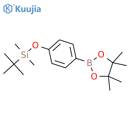 tert-Butyldimethyl(4-(4,4,5,5-tetramethyl-1,3,2-dioxaborolan-2-yl)phenoxy)silane structure