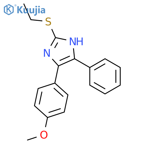 1H-Imidazole, 2-(ethylthio)-4-(4-methoxyphenyl)-5-phenyl- structure