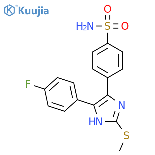 Benzenesulfonamide,4-[5-(4-fluorophenyl)-2-(methylthio)-1H-imidazol-4-yl]- structure