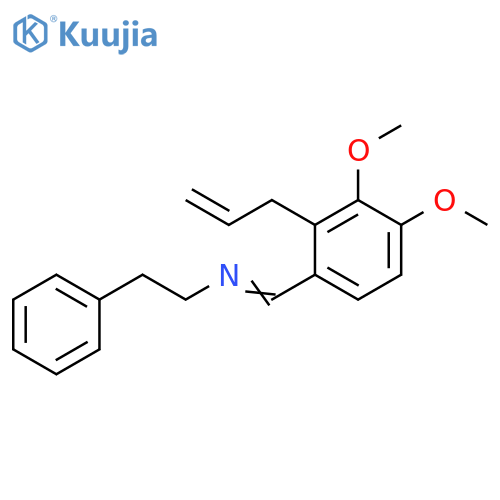 Benzeneethanamine,N-[[3,4-dimethoxy-2-(2-propenyl)phenyl]methylene]- structure