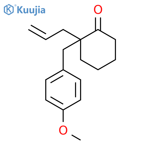 Cyclohexanone, 2-[(4-methoxyphenyl)methyl]-2-(2-propenyl)-, (2S)- structure