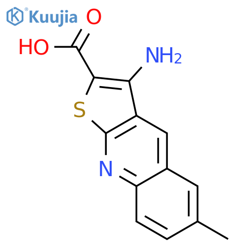 3-Amino-6-methyl-thieno[2,3-b]quinoline-2-carboxylic acid structure