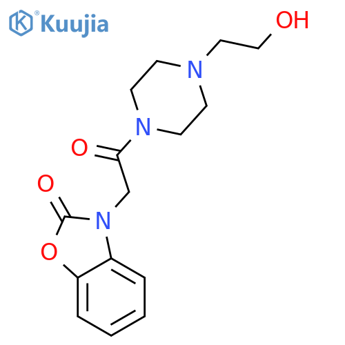1-PIPERAZINEETHANOL, 4-[(2-OXO-3(2H)-BENZOXAZOLYL)ACETYL]- structure
