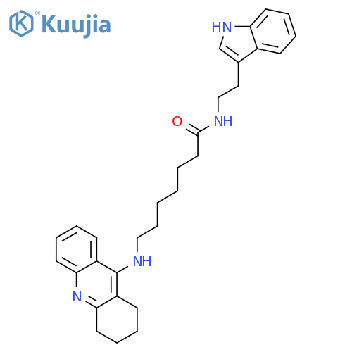 Heptanamide,N-[2-(1H-indol-3-yl)ethyl]-7-[(1,2,3,4-tetrahydro-9-acridinyl)amino]- structure