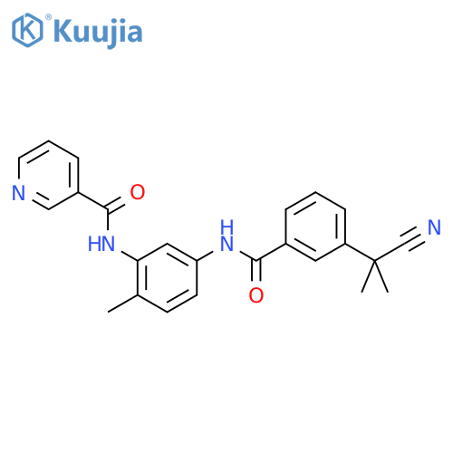 3-Pyridinecarboxamide,N-[5-[[3-(1-cyano-1-methylethyl)benzoyl]amino]-2-methylphenyl]- structure