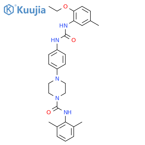 1-Piperazinecarboxamide,N-(2,6-dimethylphenyl)-4-[4-[[[(2-ethoxy-5-methylphenyl)amino]carbonyl]amino]phenyl]- structure