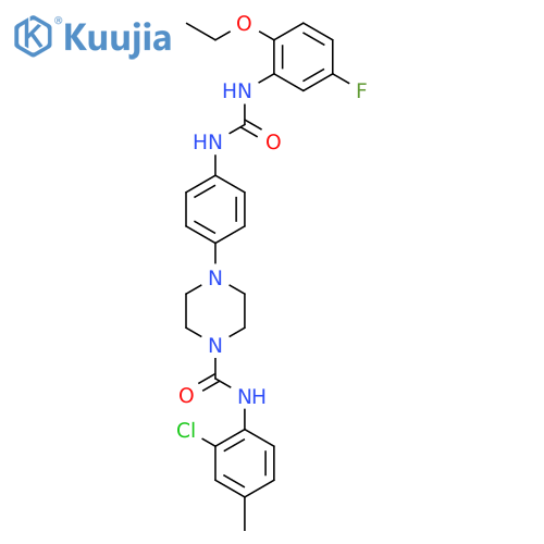 1-Piperazinecarboxamide,N-(2-chloro-4-methylphenyl)-4-[4-[[[(2-ethoxy-5-fluorophenyl)amino]carbonyl]amino]phenyl]- structure