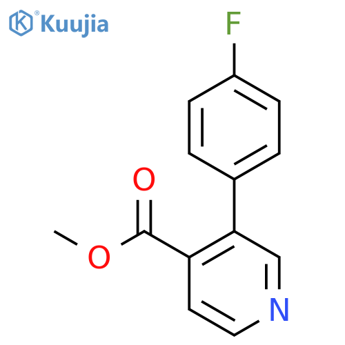 4-Pyridinecarboxylic acid, 3-(4-fluorophenyl)-, methyl ester structure