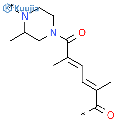 POLY[(METHYL-1,4-PIPERAZINEDIYL)(2,5-DIMETHYL-1,6-DIOXO-2,4-HEXADIENE-1,6-DIYL)] structure