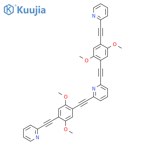 Pyridine, 2,6-bis[[2,5-dimethoxy-4-(2-pyridinylethynyl)phenyl]ethynyl]- structure