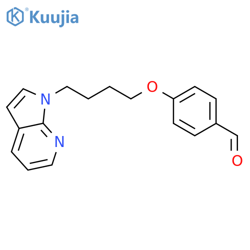 Benzaldehyde, 4-[4-(1H-pyrrolo[2,3-b]pyridin-1-yl)butoxy]- structure