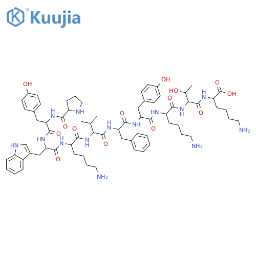 L-Lysine,L-prolyl-L-tyrosyl-L-tryptophyl-L-lysyl-L-valyl-L-phenylalanyl-L-tyrosyl-L-lysyl-L-threonyl- structure