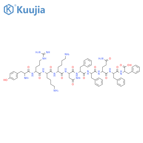 L-Phenylalanine,L-tyrosyl-L-arginyl-L-lysyl-L-lysyl-L-asparaginyl-L-phenylalanyl-L-phenylalanyl-L-glutaminyl-L-phenylalanyl- structure