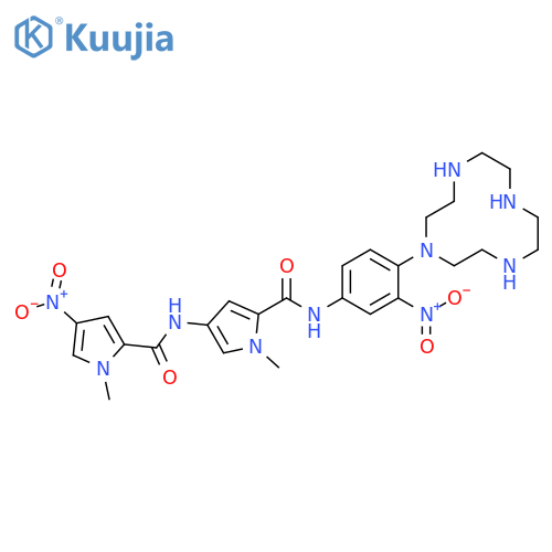 1H-Pyrrole-2-carboxamide,1-methyl-4-[[(1-methyl-4-nitro-1H-pyrrol-2-yl)carbonyl]amino]-N-[3-nitro-4-(1,4,7,10-tetraazacyclododec-1-yl)phenyl]- structure