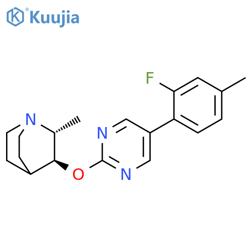 1-Azabicyclo[2.2.2]octane,3-[[5-(2-fluoro-4-methylphenyl)-2-pyrimidinyl]oxy]-2-methyl-, (2R,3S)-rel- structure