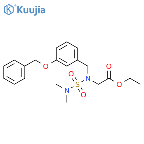 Glycine,N-[(dimethylamino)sulfonyl]-N-[[3-(phenylmethoxy)phenyl]methyl]-, ethylester structure