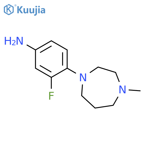 3-fluoro-4-(4-methyl-1,4-diazepan-1-yl)aniline structure