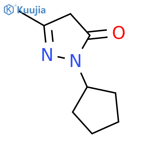 3H-Pyrazol-3-one, 2-cyclopentyl-2,4-dihydro-5-methyl- structure