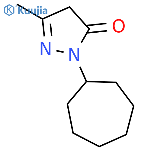 3H-Pyrazol-3-one, 2-cycloheptyl-2,4-dihydro-5-methyl- structure