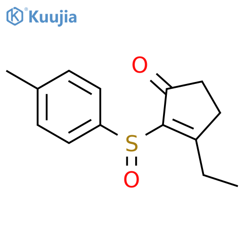 2-Cyclopenten-1-one, 3-ethyl-2-[(4-methylphenyl)sulfinyl]- structure
