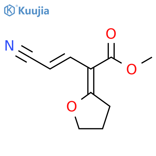 3-Butenoic acid, 4-cyano-2-(dihydro-2(3H)-furanylidene)-, methyl ester,(2E,3E)- structure