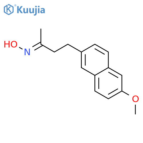 2-Butanone, 4-(6-methoxy-2-naphthalenyl)-, oxime, (2Z)- structure