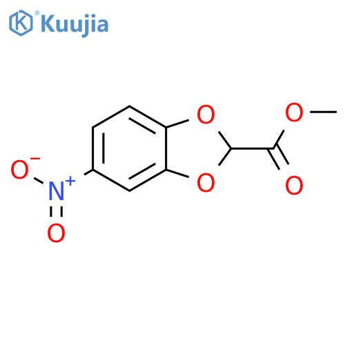 1,3-Benzodioxole-2-carboxylic acid, 5-nitro-, methyl ester structure