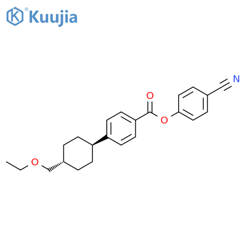 Benzoic acid, 4-[4-(ethoxymethyl)cyclohexyl]-, 4-cyanophenyl ester, trans- (9CI) structure