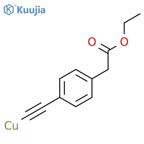 Copper, [[4-(2-ethoxy-2-oxoethyl)phenyl]ethynyl]- structure