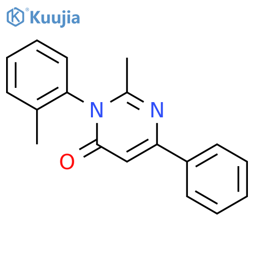 2-methyl-3-(2-methylphenyl)-6-phenylpyrimidin-4(3H)-one structure