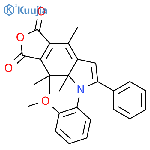 1H-Furo[3,4-f]indole-5,7-dione,8,8a-dihydro-1-(methoxyphenyl)-4,8,8,8a-tetramethyl-2-phenyl- structure