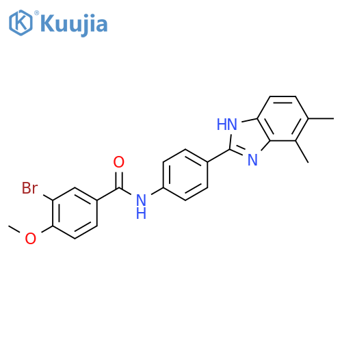 Benzamide,3-bromo-N-[4-(4,5-dimethyl-1H-benzimidazol-2-yl)phenyl]-4-methoxy- structure