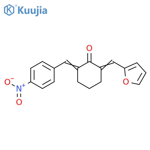 Cyclohexanone, 2-(2-furanylmethylene)-6-[(4-nitrophenyl)methylene]- structure