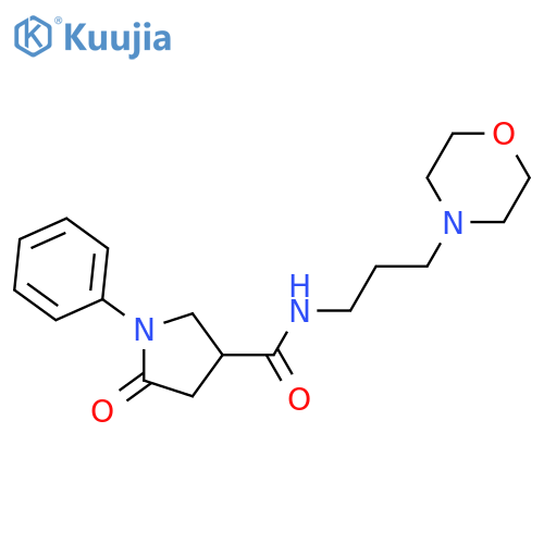 N-3-(morpholin-4-yl)propyl-5-oxo-1-phenylpyrrolidine-3-carboxamide structure