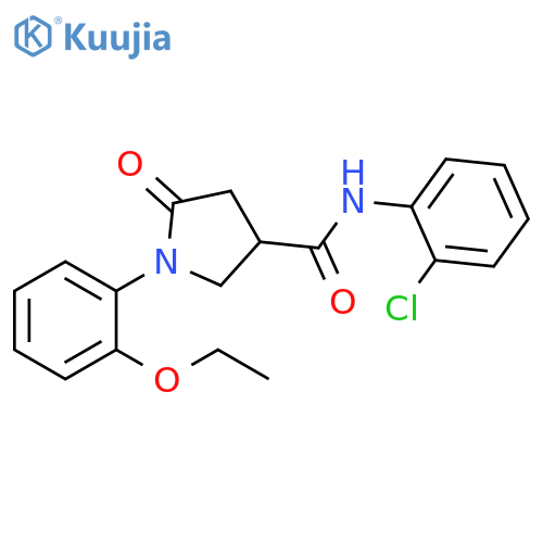 N-(2-chlorophenyl)-1-(2-ethoxyphenyl)-5-oxopyrrolidine-3-carboxamide structure