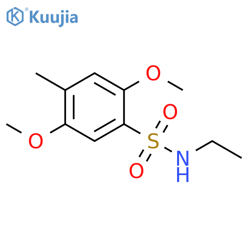 N-ethyl-2,5-dimethoxy-4-methylbenzene-1-sulfonamide structure