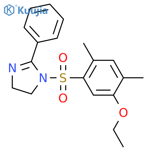 1-(5-ethoxy-2,4-dimethylbenzenesulfonyl)-2-phenyl-4,5-dihydro-1H-imidazole structure