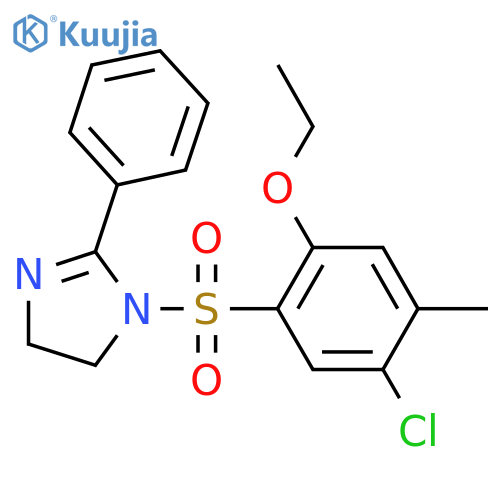 1-(5-chloro-2-ethoxy-4-methylbenzenesulfonyl)-2-phenyl-4,5-dihydro-1H-imidazole structure