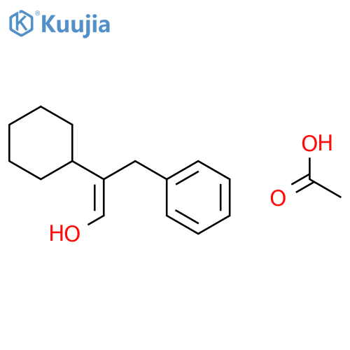 1-Propen-1-ol, 2-cyclohexyl-3-phenyl-, acetate, (1Z)- structure