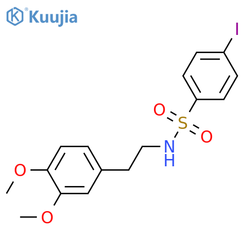 N-2-(3,4-dimethoxyphenyl)ethyl-4-iodobenzene-1-sulfonamide structure