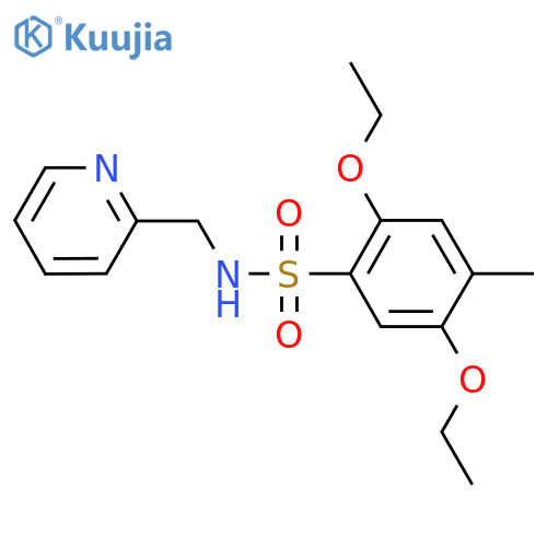 2,5-diethoxy-4-methyl-N-(pyridin-2-yl)methylbenzene-1-sulfonamide structure