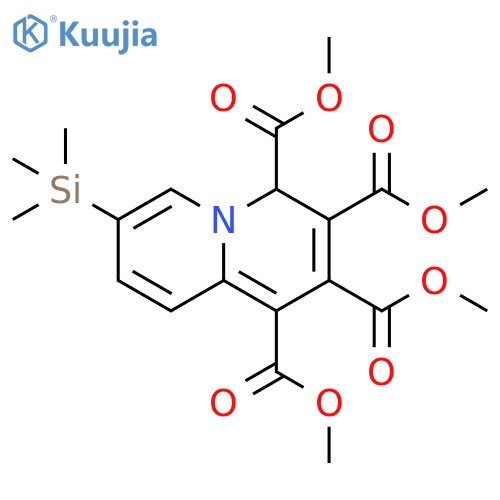 4H-Quinolizine-1,2,3,4-tetracarboxylic acid, 7-(trimethylsilyl)-,tetramethyl ester structure