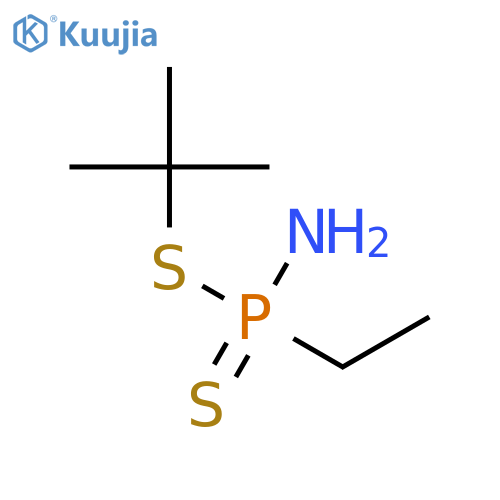 Phosphonamidodithioic acid, P-ethyl-, 1,1-dimethylethyl ester structure