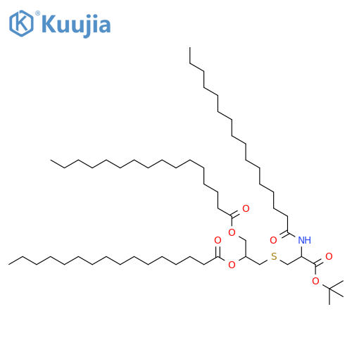 Hexadecanoic acid,1-[[[(2R)-3-(1,1-dimethylethoxy)-3-oxo-2-[(1-oxohexadecyl)amino]propyl]thio]methyl]-1,2-ethanediylester (9CI) structure